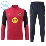 FC Barcelona Kvart-Zip Trenings Collegegenser Barn 2026-27 Rød