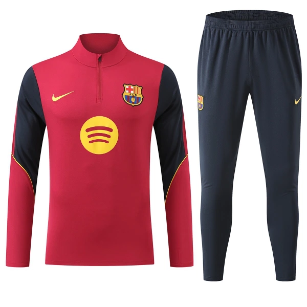 FC Barcelona Kvart-Zip Trenings Collegegenser Herre 2026-27 Rød FC Barcelona Kvart-Zip Trenings Collegegenser Herre 2026-27 Rød