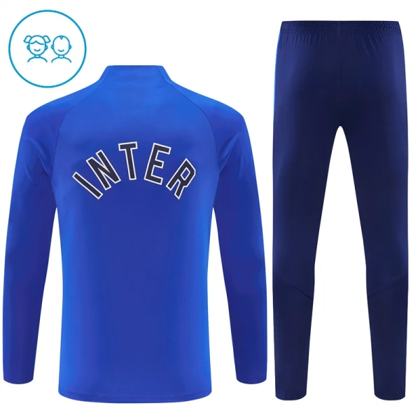 Inter Milan Kvart-Zip Trenings Collegegenser Barn 2026-27 Blå