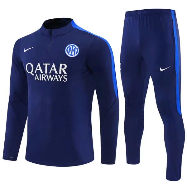 Inter Milan Kvart-Zip Trenings Collegegenser Herre 2026-27 Blå Inter Milan Kvart-Zip Trenings Collegegenser Herre 2026-27 Blå