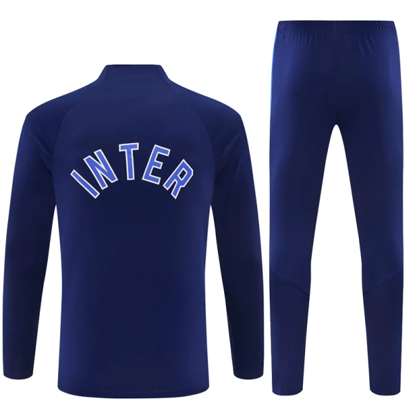 Inter Milan Kvart-Zip Trenings Collegegenser Herre 2026-27 Blå
