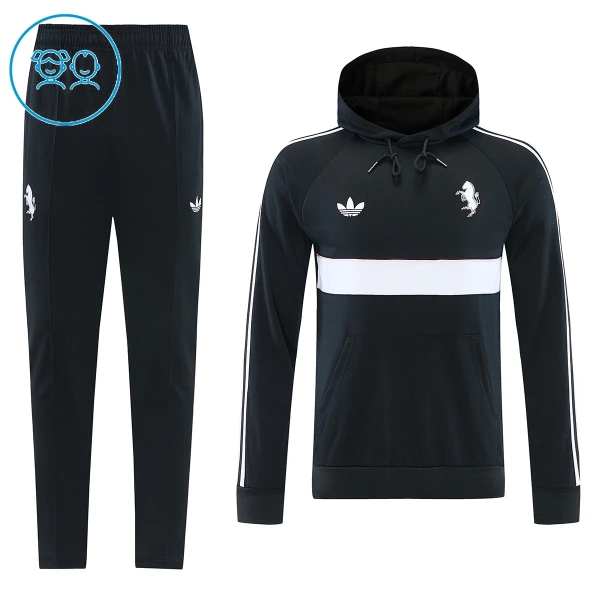 Juventus Hoodie Trenings Collegegenser Barn 2026-27 Svart Juventus Hoodie Trenings Collegegenser Barn 2026-27 Svart