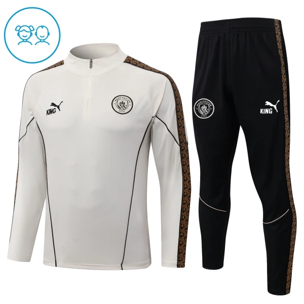 Manchester City Kvart-Zip Trenings Collegegenser Barn 2026-27 Grå Manchester City Kvart-Zip Trenings Collegegenser Barn 2026-27 Grå