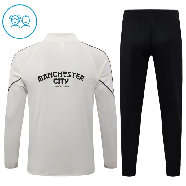 Manchester City Kvart-Zip Trenings Collegegenser Barn 2026-27 Grå