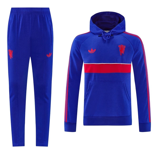 Manchester United Hoodie Trenings Collegegenser Herre 2026-27 Blå Manchester United Hoodie Trenings Collegegenser Herre 2026-27 Blå