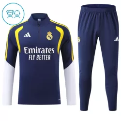 Real Madrid Kvart-Zip Trenings Collegegenser Barn 2026-27 Blå Real Madrid Kvart-Zip Trenings Collegegenser Barn 2026-27 Blå