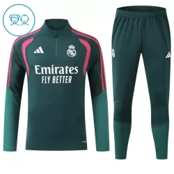 Real Madrid Kvart-Zip Trenings Collegegenser Barn 2026-27 Grønn Real Madrid Kvart-Zip Trenings Collegegenser Barn 2026-27 Grønn
