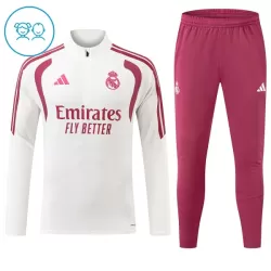 Real Madrid Kvart-Zip Trenings Collegegenser Barn 2026-27 Hvit Real Madrid Kvart-Zip Trenings Collegegenser Barn 2026-27 Hvit