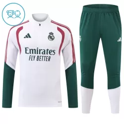 Real Madrid Kvart-Zip Trenings Collegegenser Barn 2026-27 Hvit Real Madrid Kvart-Zip Trenings Collegegenser Barn 2026-27 Hvit