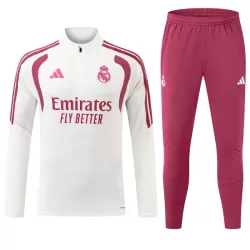 Real Madrid Kvart-Zip Trenings Collegegenser Herre 2026-27 Hvit Real Madrid Kvart-Zip Trenings Collegegenser Herre 2026-27 Hvit