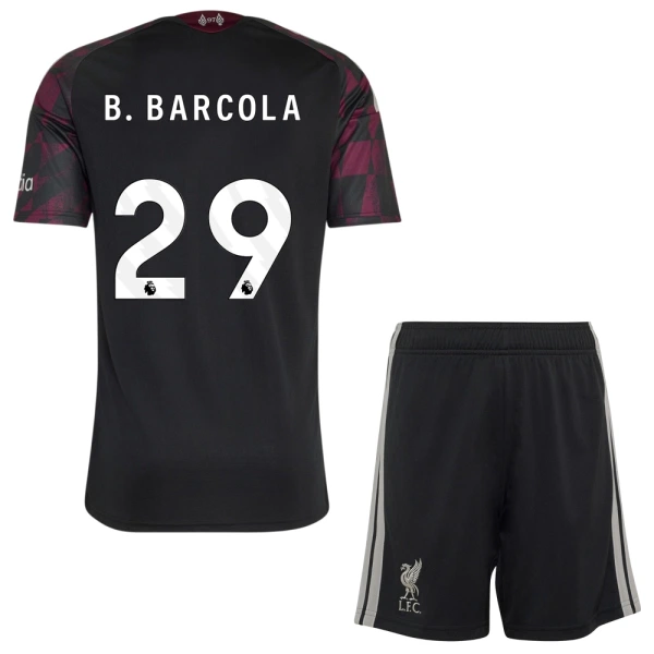 Liverpool B. Barcola 29 Tredjedrakt Barn 2026-27 - med Bukse